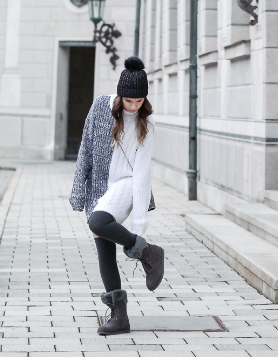 Winter Look: Pulloverkleid & EMU Stiefel