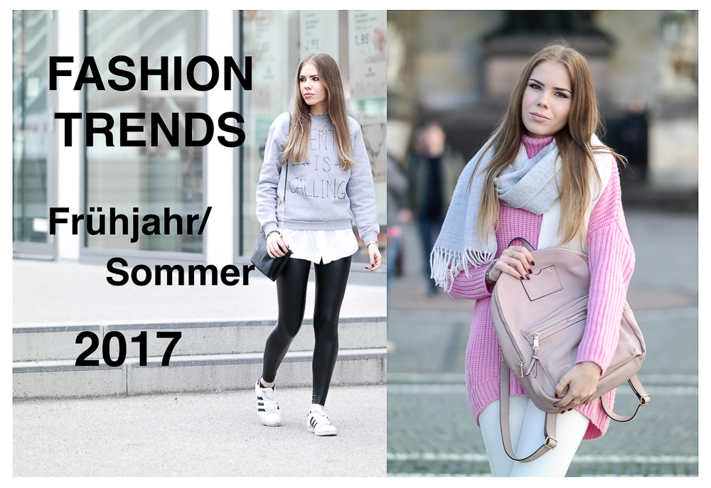 Fashion Trends Frühjahr Sommer 2017 -Streifen-Vichy Karos-80er-Blumen Prints-Taillengürtel-Fuchsia-Tshirt Spruch