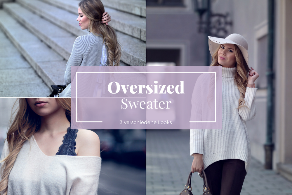 Fashionblog München-Großer Pullover-drei Outfits