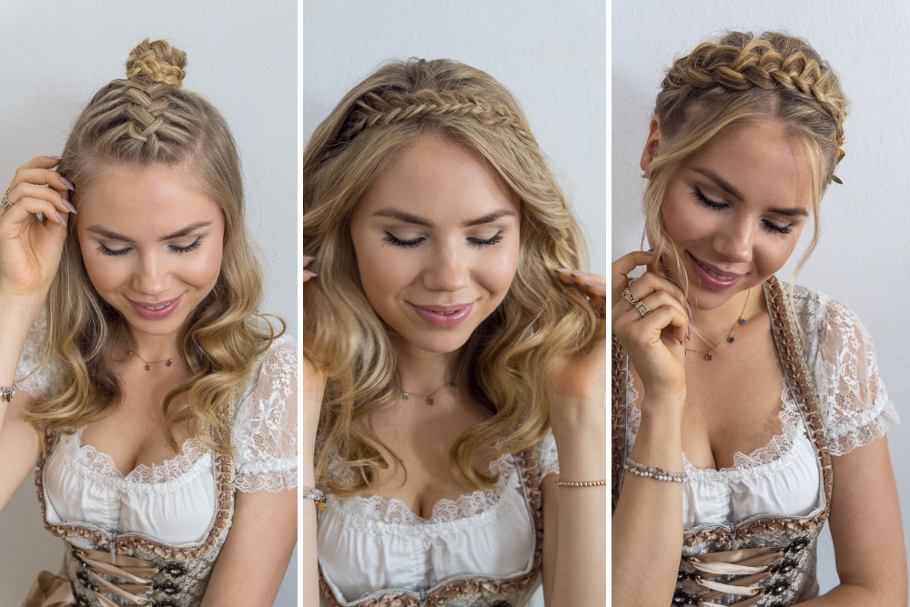 Dirndl Frisuren Fur Mittellange Haare Mit Anleitung Therubinrose